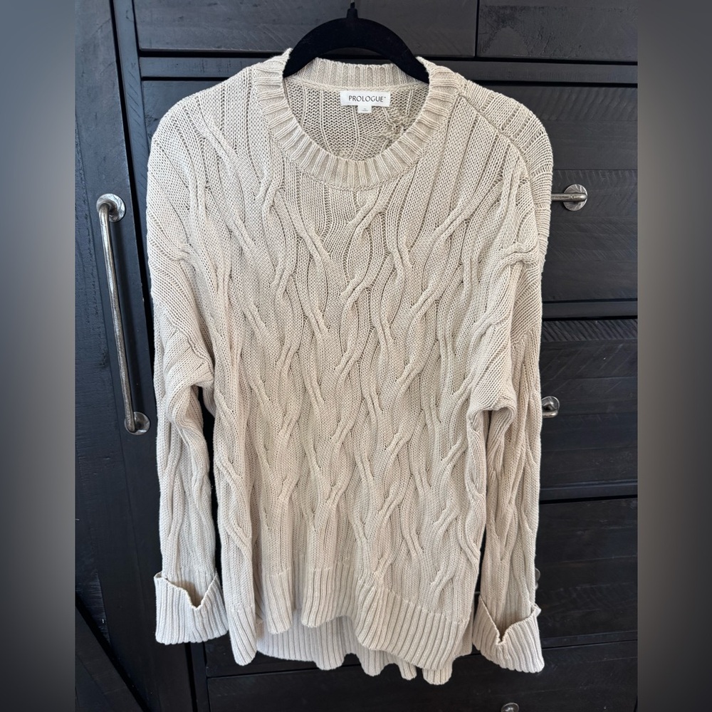 Cream Cable Knit Sweater